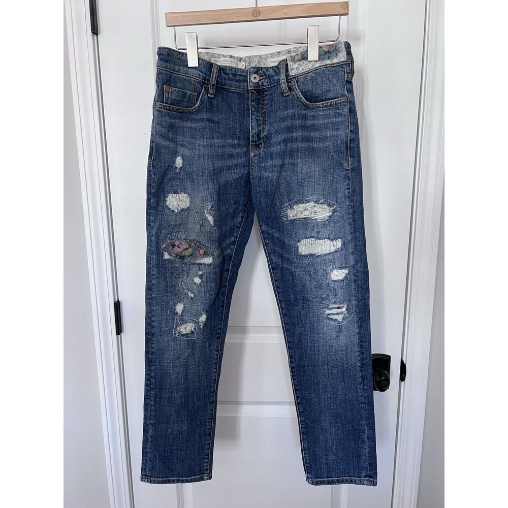 Vtg Anthropologie Pilcro And The Letterpress Patchwork Boyfriend Jeans Size 29
